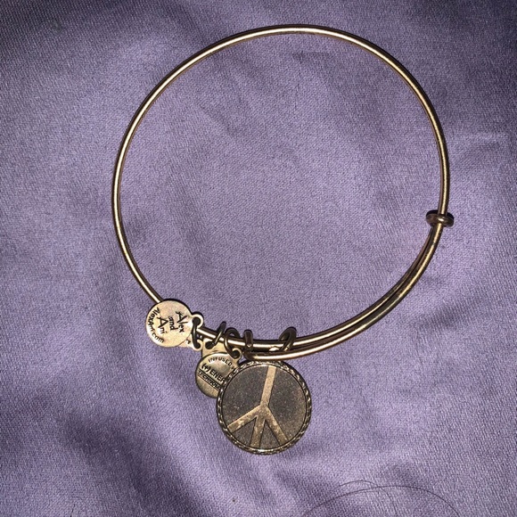 Alex and Ani Peace Sign Charm Bracelet - Picture 1 of 1